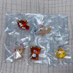 リラックマ クリアマスコットチャーム めじるしアクセサリー コンプリートセット④