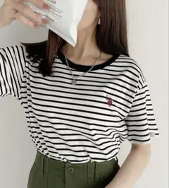 U.S. POLO ASSN. ワンポイント刺繍 コンパクトシルエット Tシャツ