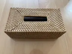 無印良品　籐（ラタン）製 ティッシュケース