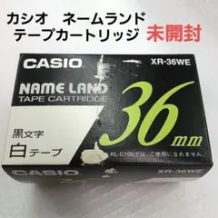 カシオ　ネームランド　テープカートリッジ　36mm　黒文字・白テープのサムネイル