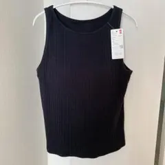 UNIQLO ブラック タンクトップ L ブラトップ　アメリカンスリーブ