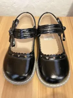 ブラック 黒 フォーマルシューズ ストラップ 17cm