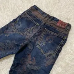 美品】錦 NISHIKI ⭐️和柄 刺子ダメージリペア デニムインディゴ30 