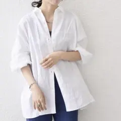 SHIPS any:〈洗濯機可能〉オーガニック リネン パフ ビッグ シャツ