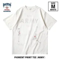 新品＊人気 22423 HOUSTON ピグメントプリント TEE 白 M