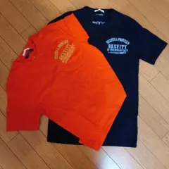 REAL MASTERS Tシャツ 2枚セット オレンジ 黒のサムネイル