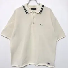 今季トレンド！BEAMS HEART ニットポロシャツ Lサイズ オフホワイトのサムネイル