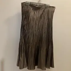 プリーツスカート ひざ丈