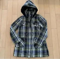 フード付きチェック柄ジャケット