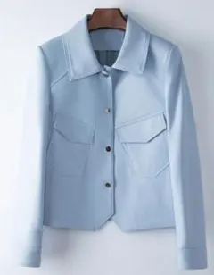 CELINE 青 レザージャケット 34 - メルカリ