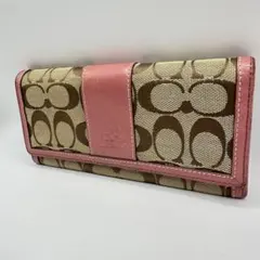 coach コーチ シグネチャー 長財布 ピンク ウォレット