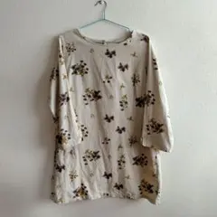 値下げ　レディース花柄 チュニック七分袖
