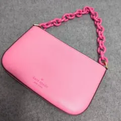 kate spade ケイトスペード ピンク チェーンハンドバッグ