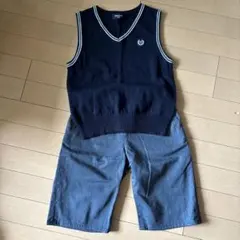 COMME CA ISM ネイビー ベスト ショートパンツ 130A