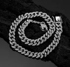 マイアミキューバンネックレス　50cm シルバーラッパー