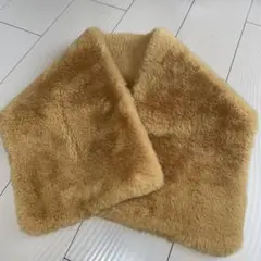 新品イエローベージュ フェイクファー ネックウォーマー