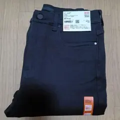 ユニクロ ヒートテック ストレッチ ジーンズ 28 丈長め デニム 黒 パンツ