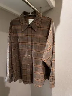 ZARA ブラウン系チェック 長袖シャツ Sサイズ