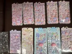 ⑨10枚アソートおしりシールぷにぷにシールぷくぷく３立体動物1枚おまけ