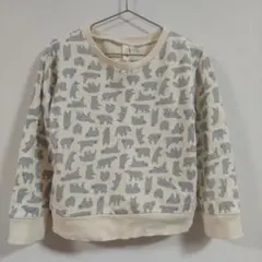 かわいい⭐Samansa Mos2 Lagom クマ柄トレーナー 120cm