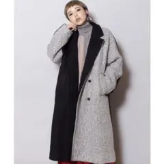 バイカラーコート