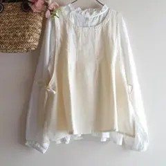 新品　SM2☆キナリ／綿麻ツイルタックベスト