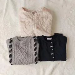mezzopiano junior S 3点　セーター、カーディガン、コート