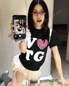 黒　Tシャツ　y2k コットンのサムネイル