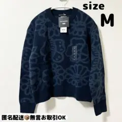 【新品タグ付】マリメッコ×ユニクロ ラムクルーネックセーター ネイビー
