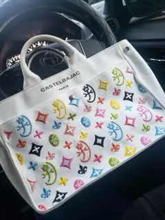 CASTELBAJAC トートバッグ ホワイト 刺繍のサムネイル