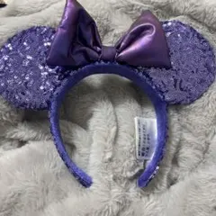 香港限定　ディズニー ミニーマウス カチューシャ 紫
