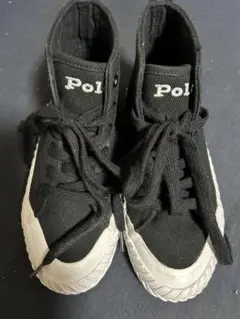 Polo ブラック ハイカットスニーカー