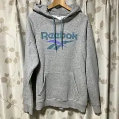 Reebok リーボック　フードパーカー　裏起毛　Ｌ　Y2K