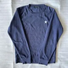 SHISKY フリース ネイビー 星刺繍 長袖カットソー