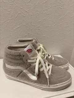 Vans ベージュ ファー ハイカットスニーカー