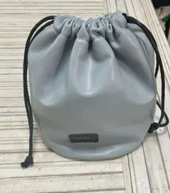 超美品nico andフェイクレザー巾着ポーチ