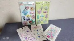 ディズニーキャラクターシール2点＋ジェムストーンシール3点まとめ売り・お得セット