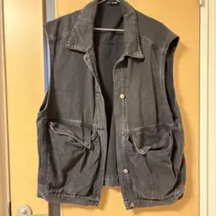 ブラックデニムベスト