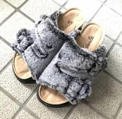 フェイクファー サンダル 厚底ミュール しまむら Fitwalk