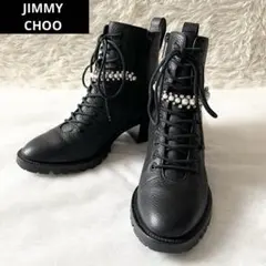 未使用級✨　JIMMY CHOO Cruz65 ショートブーツ　レザーのサムネイル