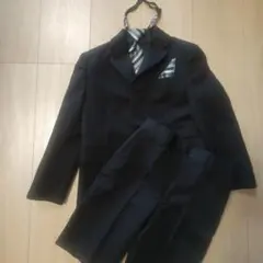 キッズ フォーマルスーツ ブラックストライプ （サイズ120）