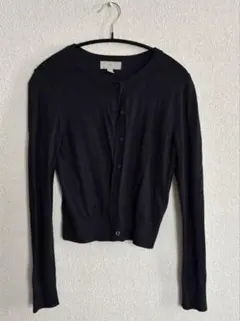 H&M ネイビー 長袖カーディガン　ファインニットカーディガン　XS
