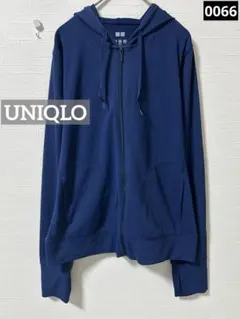 p*4様 0066 UNIQLO エアリズムUVカットメッシュパーカ ブルー