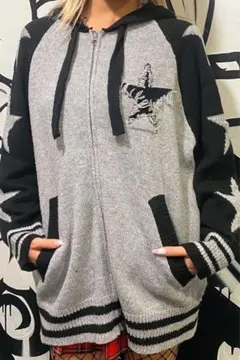 スターニットフードパーカー SPINNS CRAMMY greedy dollyのサムネイル