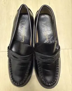 【新品 未使用】学生靴 ブラックローファー 23.0cm