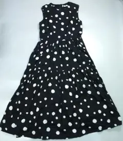 6668 美品 M-PREMIER(エムプルミエ) 水玉 ドット ワンピース