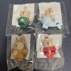 スターバックス　リユーザブルカップ専用ドリンクホールキャップ　ベアリスタ４種