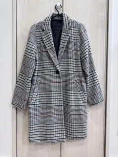 チェック柄チェスターコート