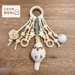 209鳥さん用おもちゃ　あみぐるみとじゃらじゃら　バードトイ　オカメインコ