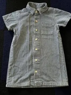 ヒッコリー ワンピース デニム ストライプ ウエス100cm アメカジ 女子